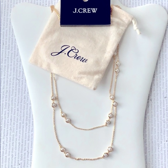 J. Crew Jewelry - J.Crew Layered Pearl Chain Necklace